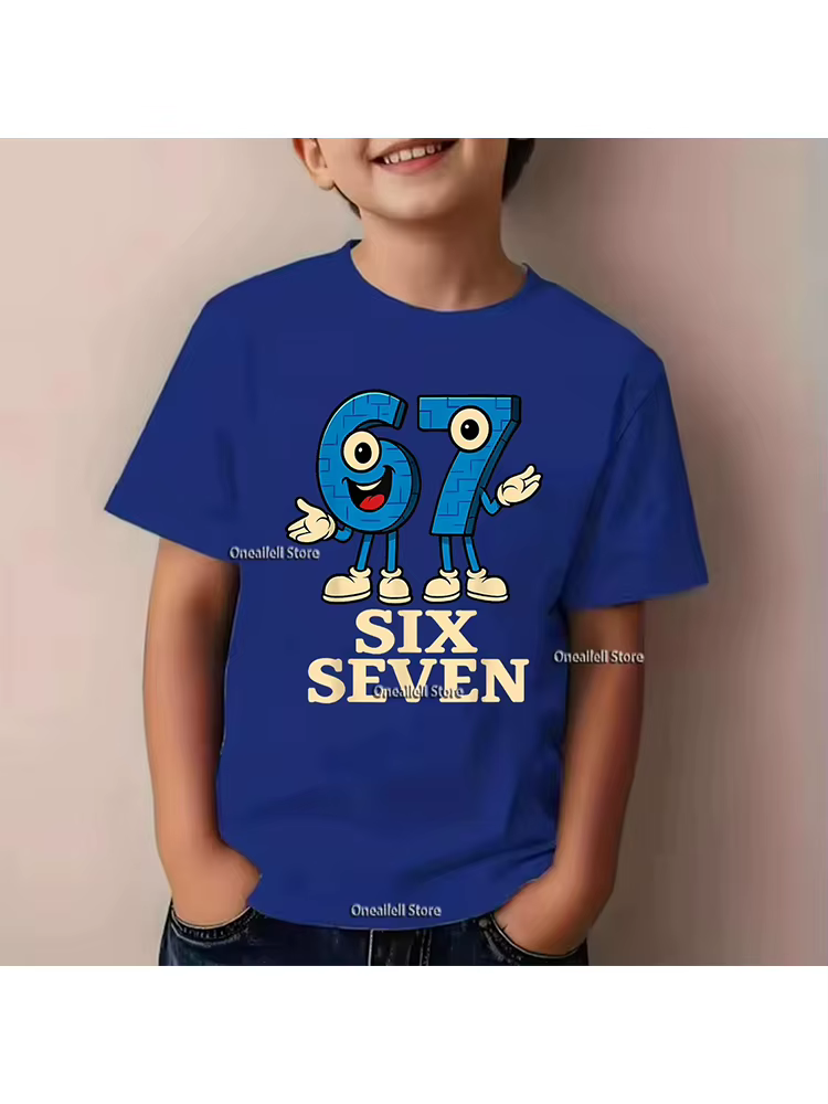 T-shirt graphique pour enfants avec motif de Noël SIX SEVEN 67