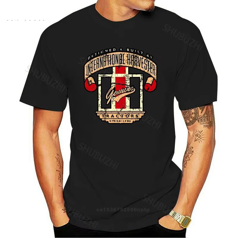 Hommes t-shirt IH conçu construit International moissonneuse véritable tracteurs-s drôle