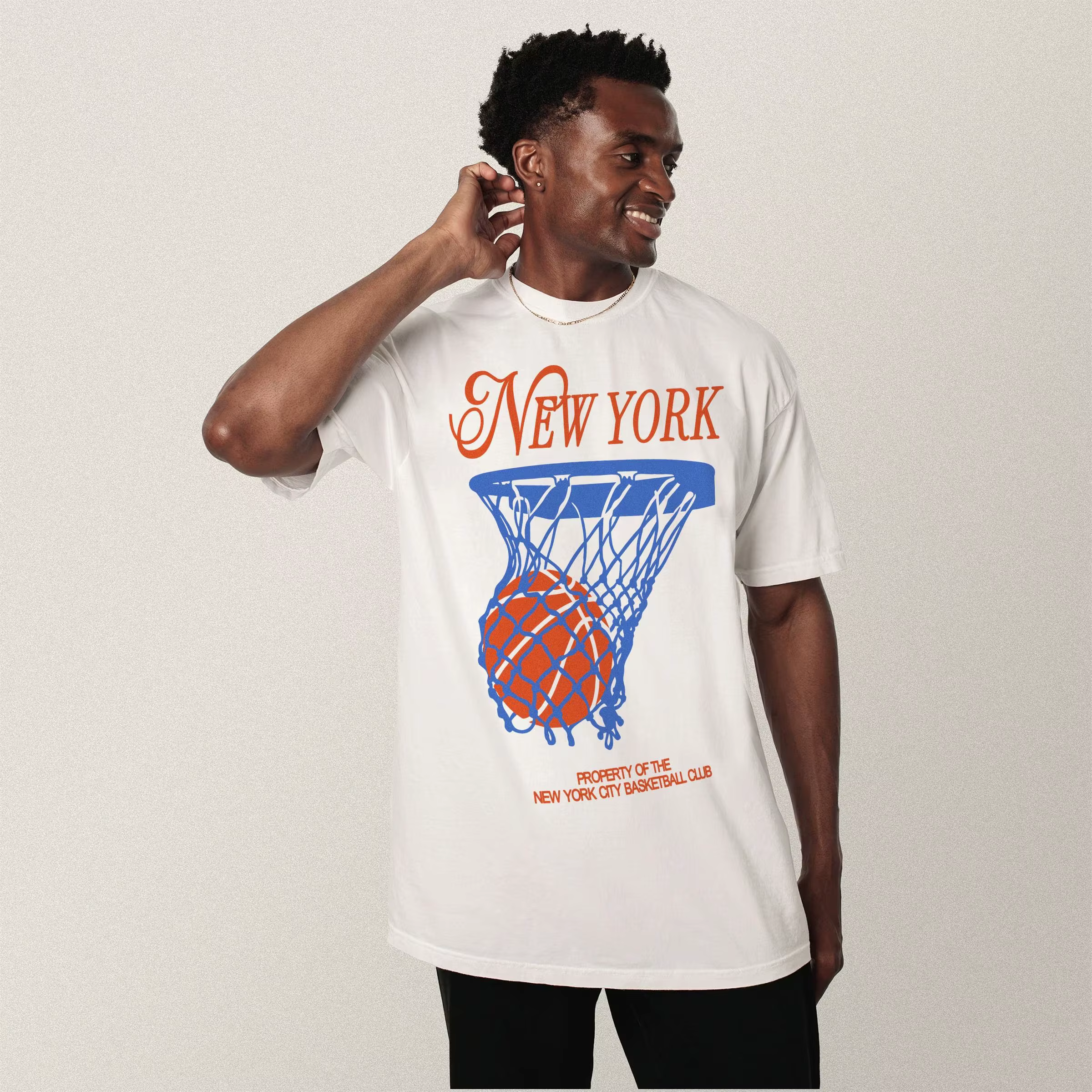 T-shirt de basket-ball New York pour homme