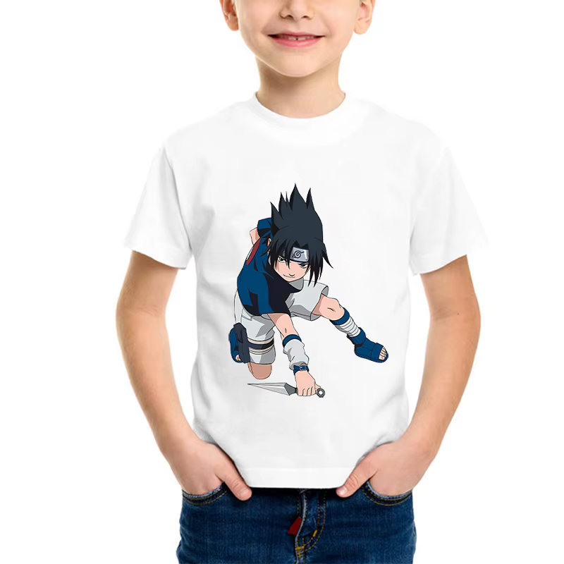 T-shirt Naruto en coton à manches courtes pour garçon