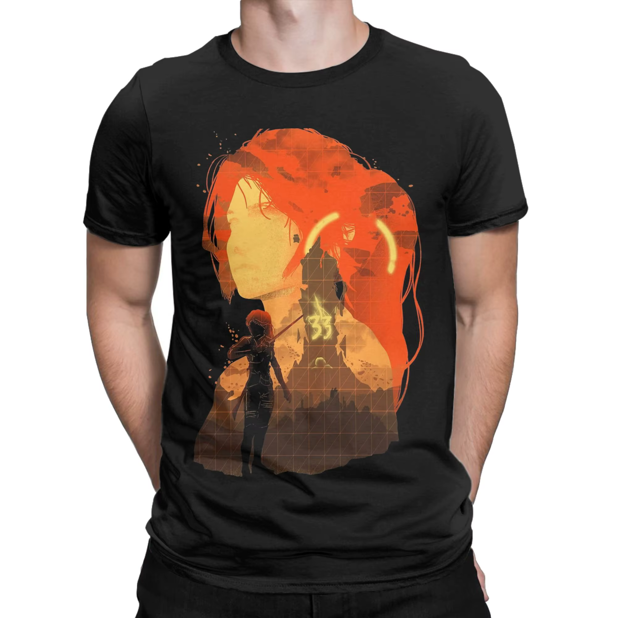 Maelle Clair Obscur Expedition 33 T-shirts pour hommes en coton