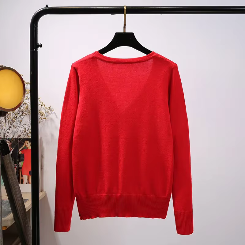 Pull court tricoté à manches longues pour femmes