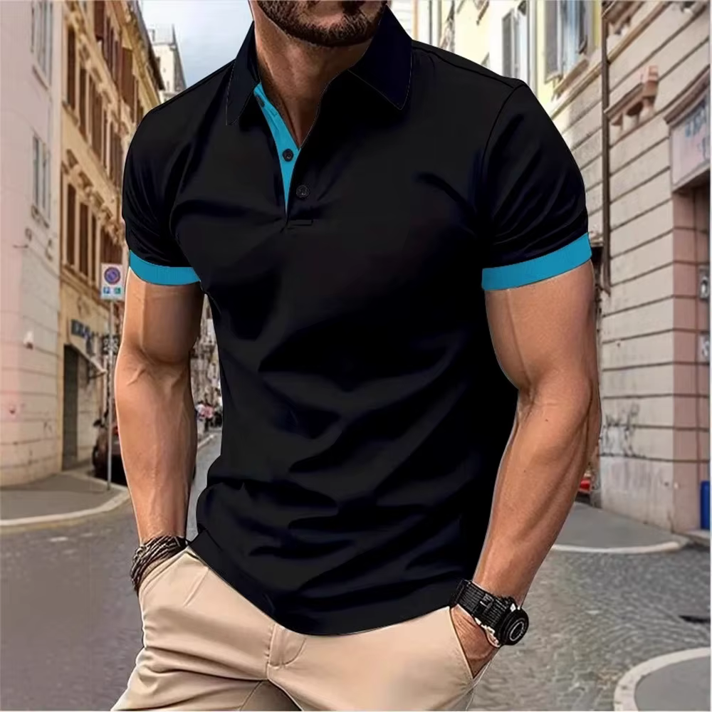 Chemise polo pour homme en coton