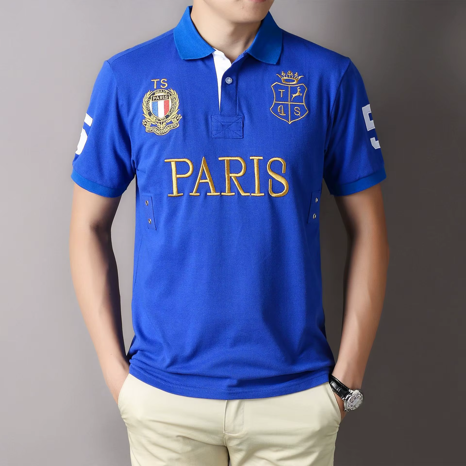 Polo de Styliste à Manches Courtes pour Homme