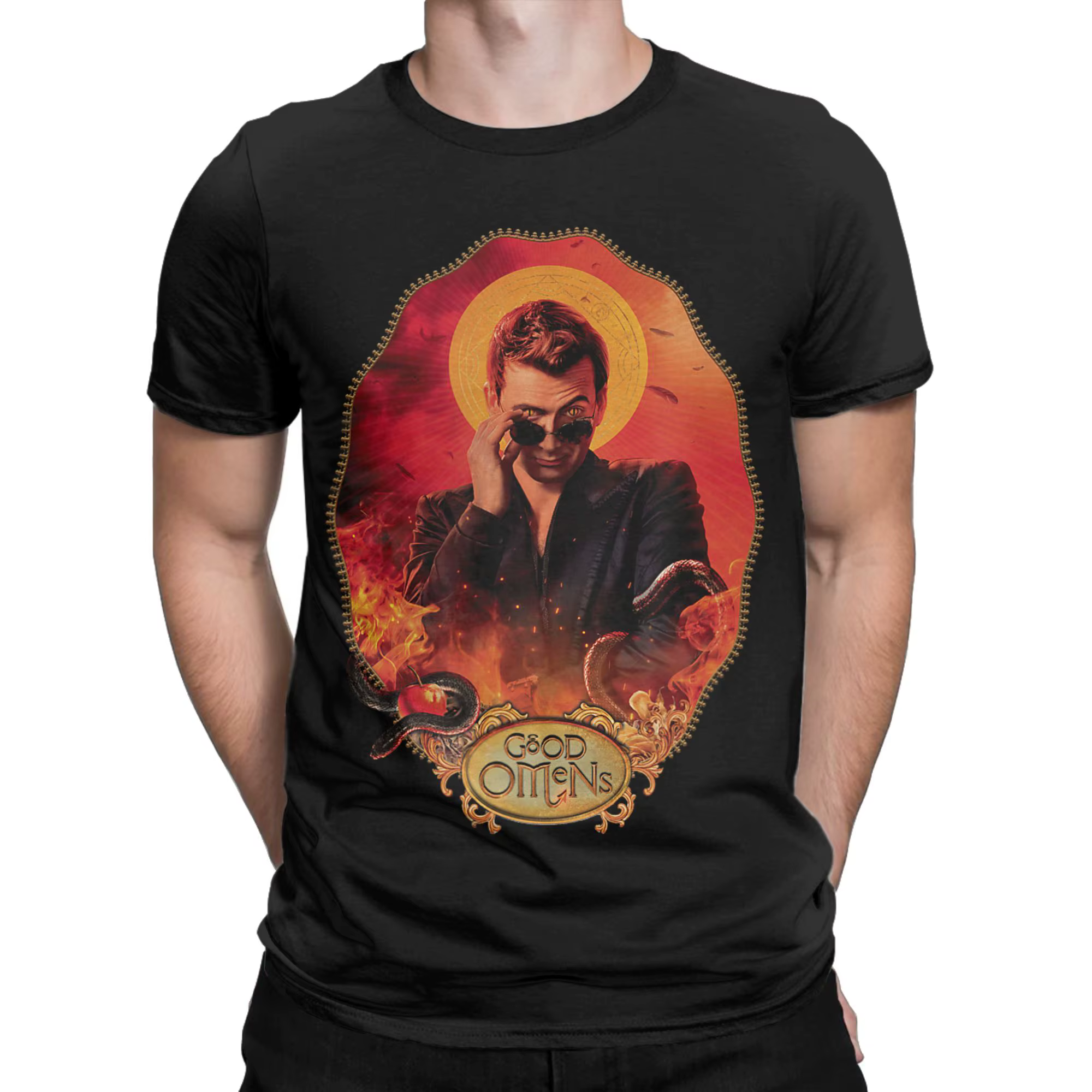 T-shirts vintage Good Omens Crowley pour hommes