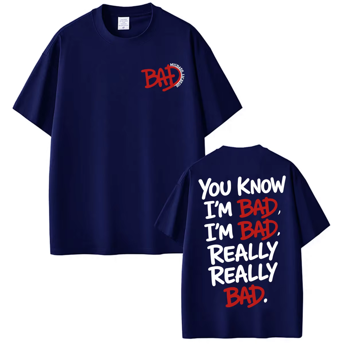 T-shirt imprimé King of Pop Michael Jackson Bad Era Tour pour hommes et femmes