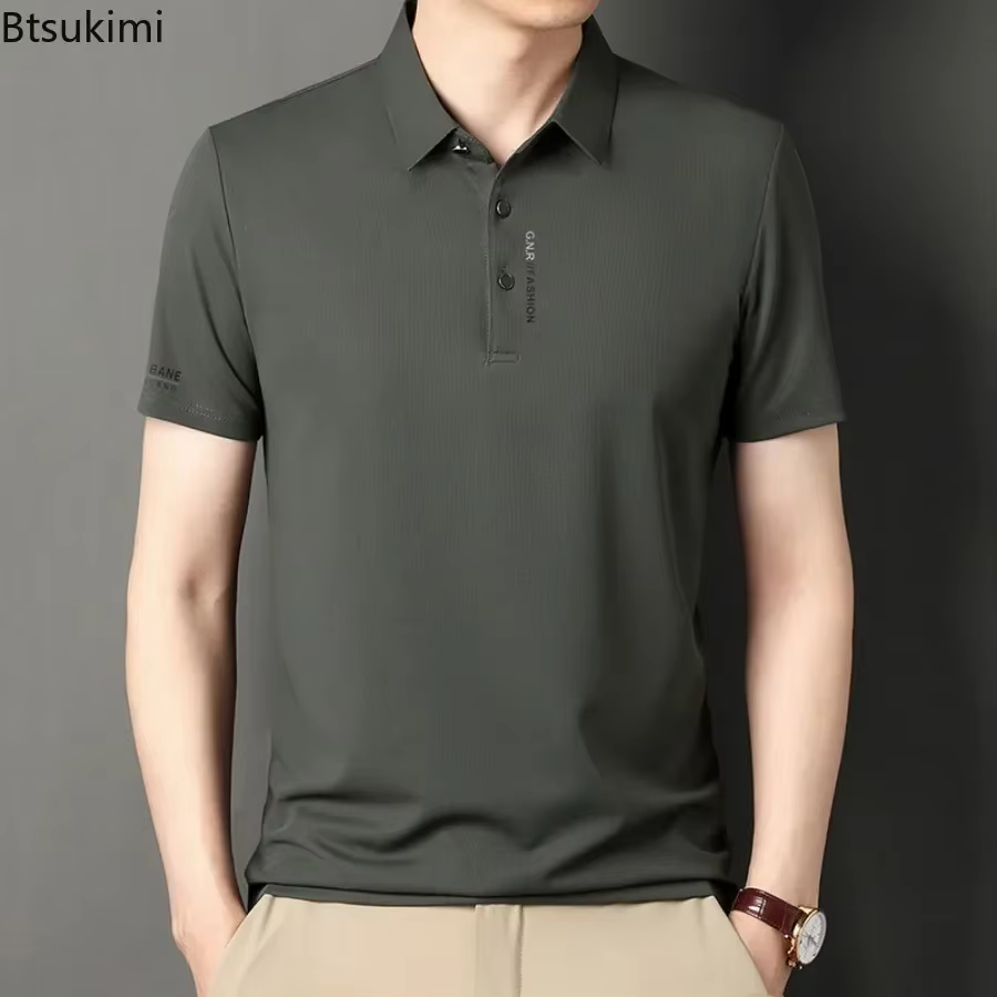Polo gaufré d'été pour hommes