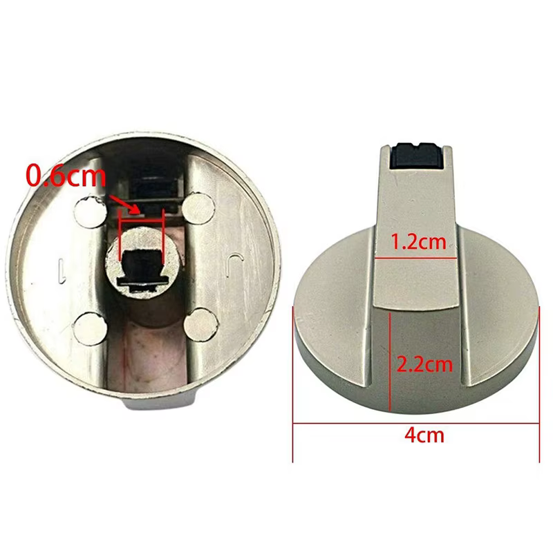 Poignée de cuisinière, bouton de commande en alliage de Zinc de 6Mm