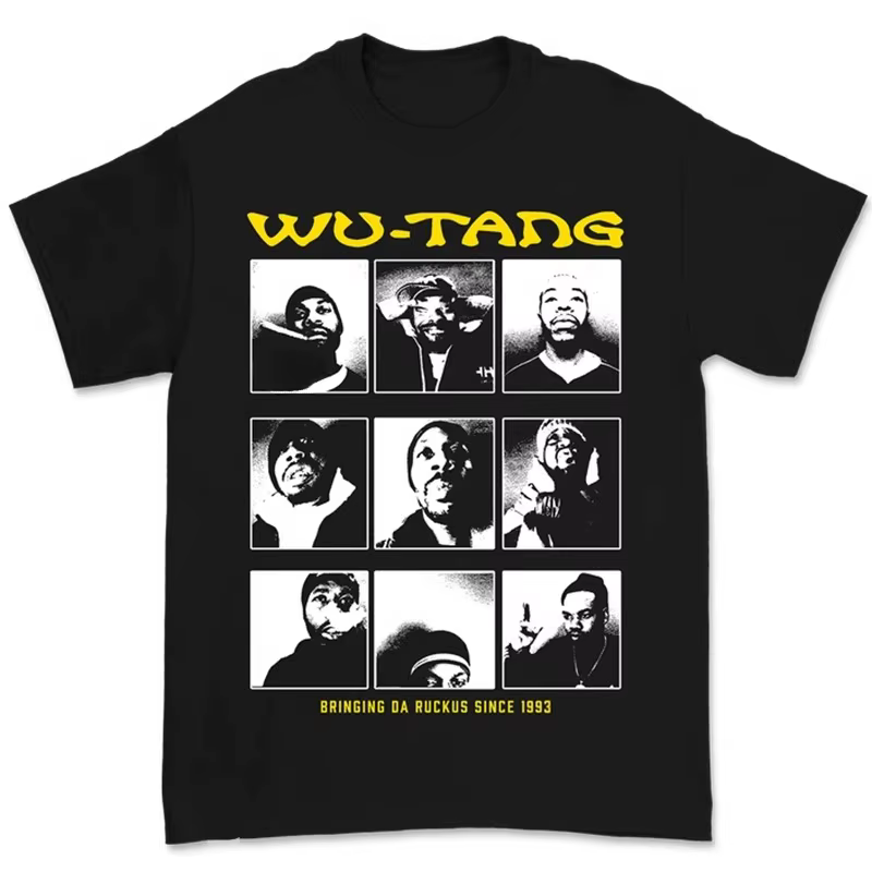 T-shirt décontracté du groupe de rap légendaire Wu-Tang Clan
