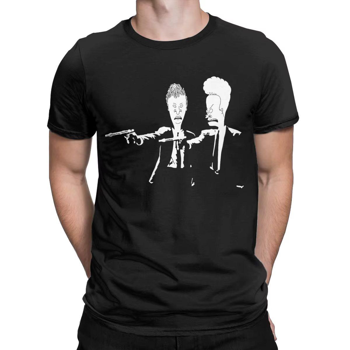 Beavis et Butthead Pulp Fiction hommes t-shirts créatif T-Shirt à manches courtes col rond