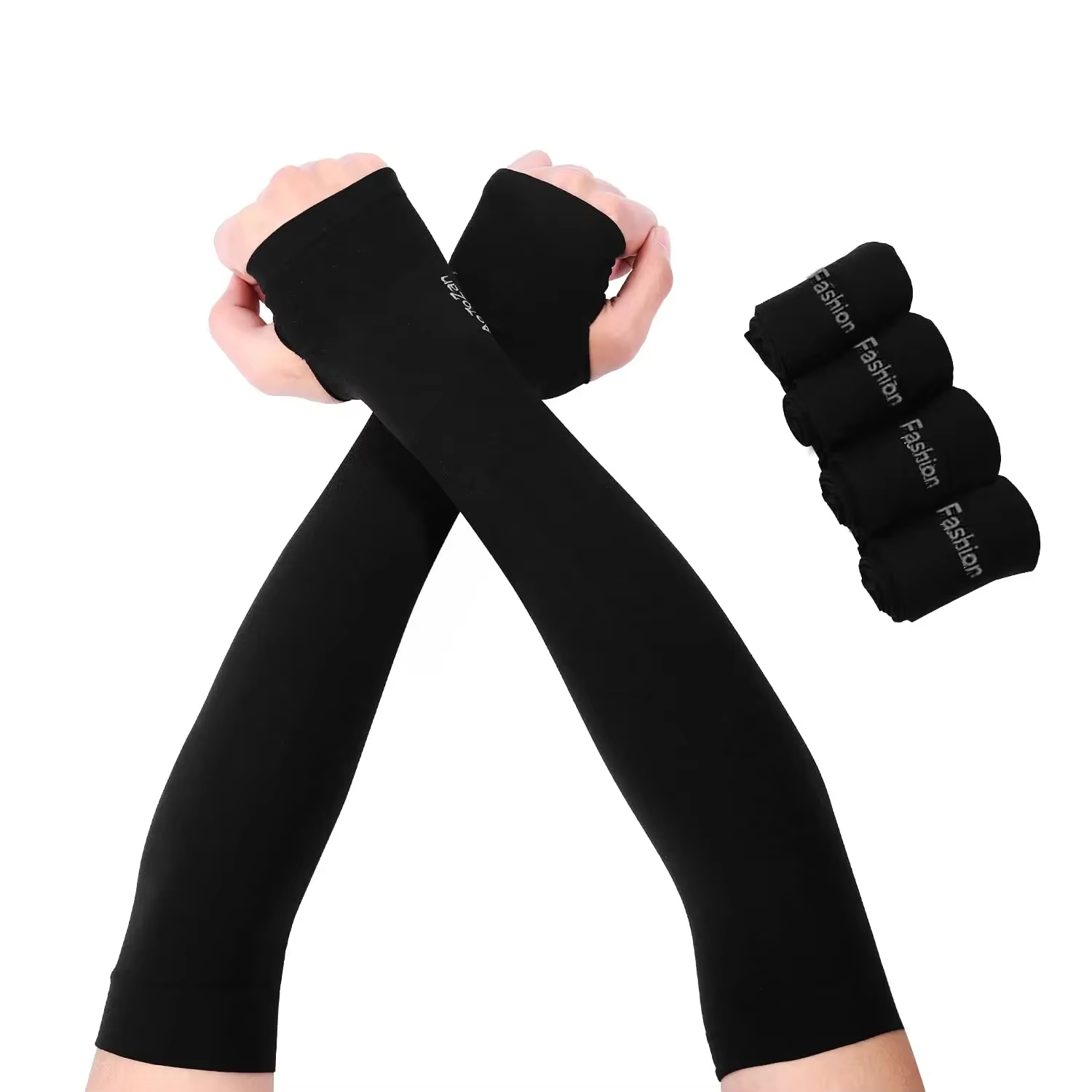 Manchons de bras noirs pour hommes et femmes