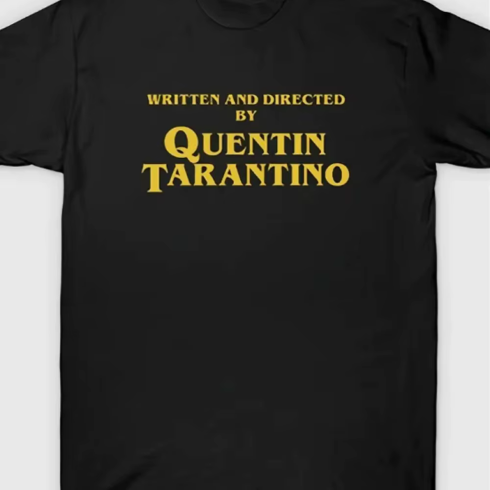 T-shirt en coton épais à motif de réalisateur de film Quentin Tarantino pour hommes