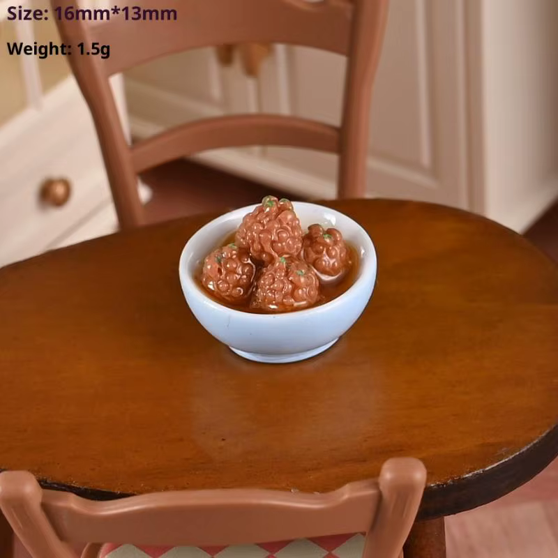 Miniatures de plats chinois pour maison de poupée 1/12