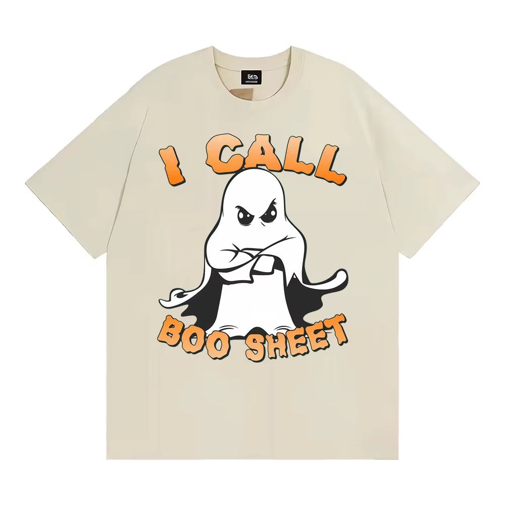 T-shirts graphiques amusants Halloween 'I Call Boo Sheet Ghost' pour hommes et femmes
