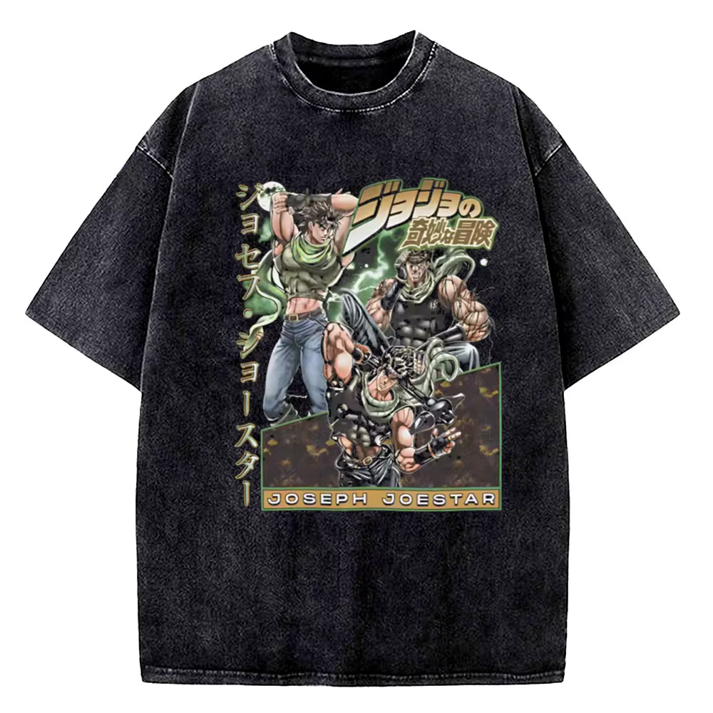 T-shirt graphique JoJo's Bizarre Adventure Johnny Joestar pour hommes