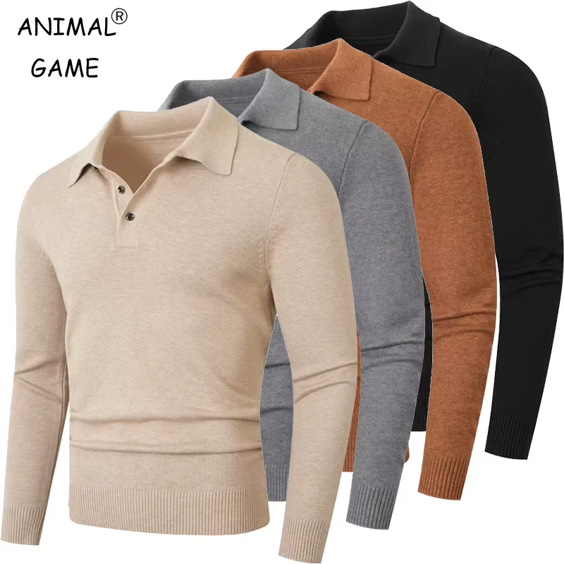 Pull Polo à manches longues pour hommes