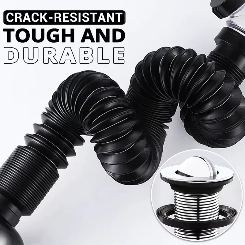 Ensemble de tuyaux de vidange Anti-odeur rabattables, filtre désodorisant rétractable pour évier de cuisine, bec de descente Flexible, salle de bains, Anti-colmatage