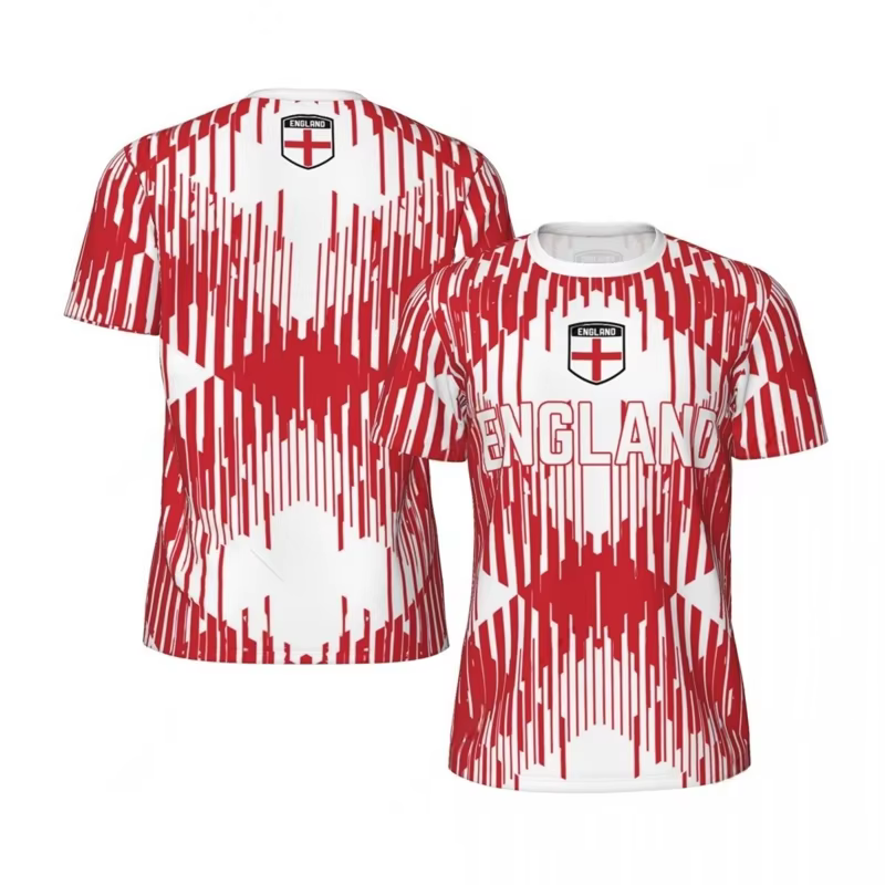 Angleterre drapeau graphique hommes maillot de Football mode emblème National 3D imprimé sport t-shirt décontracté surdimensionné respirant t-shirts