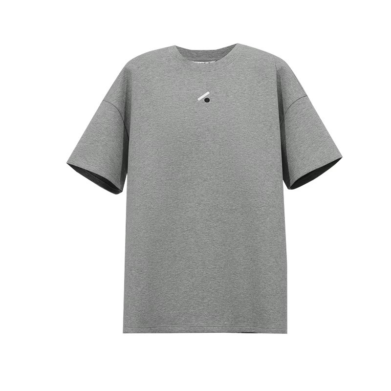 T-shirts pour femmes Amii, col rond, épaules tombantes, broderie géométrique, hauts amples d'automne, vêtements décontractés et confortables pour femmes 12623030