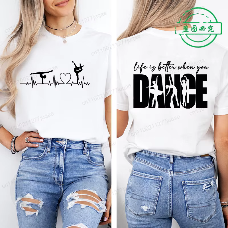 T-shirts imprimés amusants « Life Is Better » pour femmes
