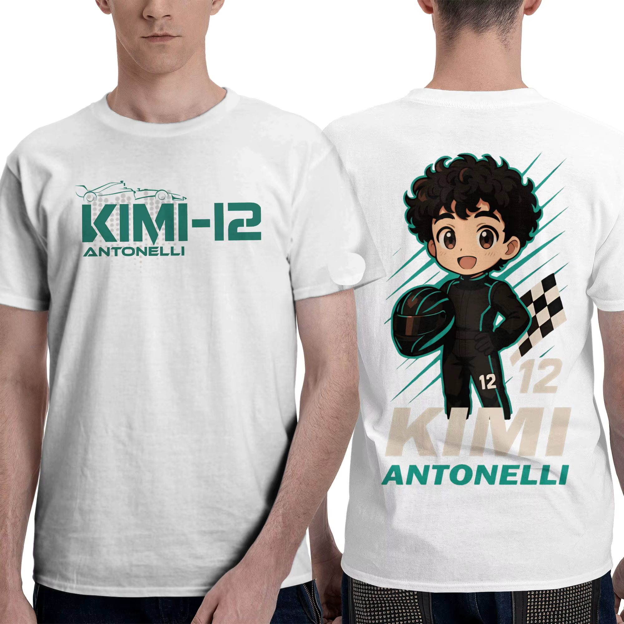 Kimi Antonelli T-shirt pour homme en pur coton