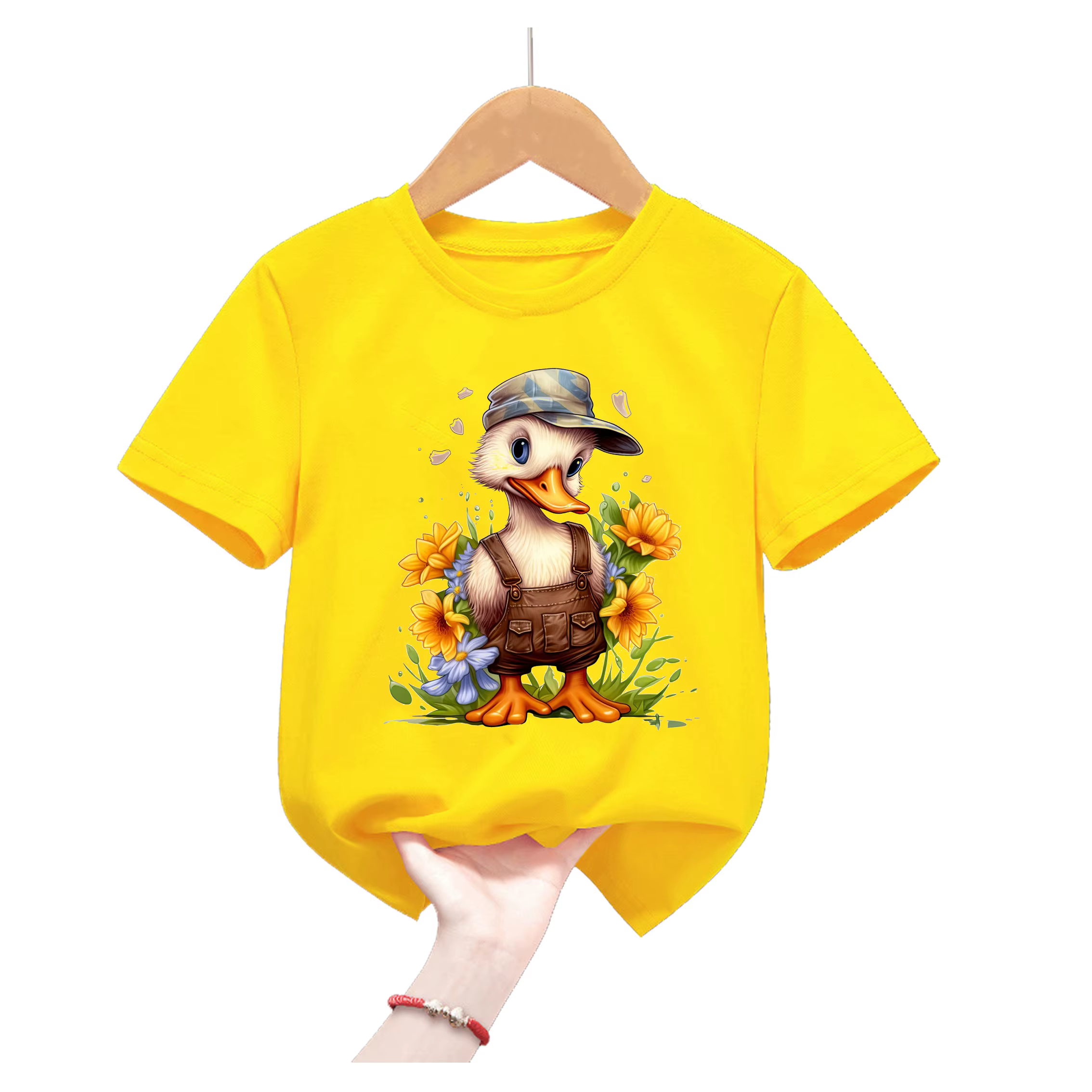 T-shirt jaune à manches courtes pour enfant