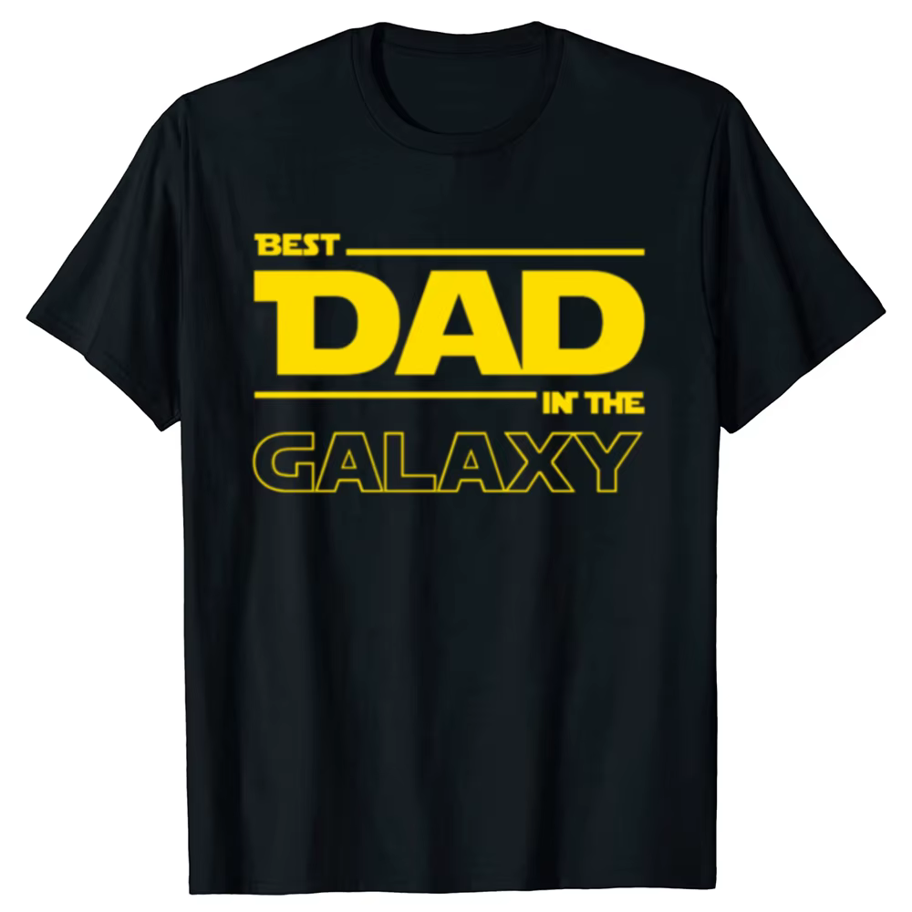 Meilleur papa dans la galaxie T-Shirt drôle fête des pères présent cadeaux d'anniversaire