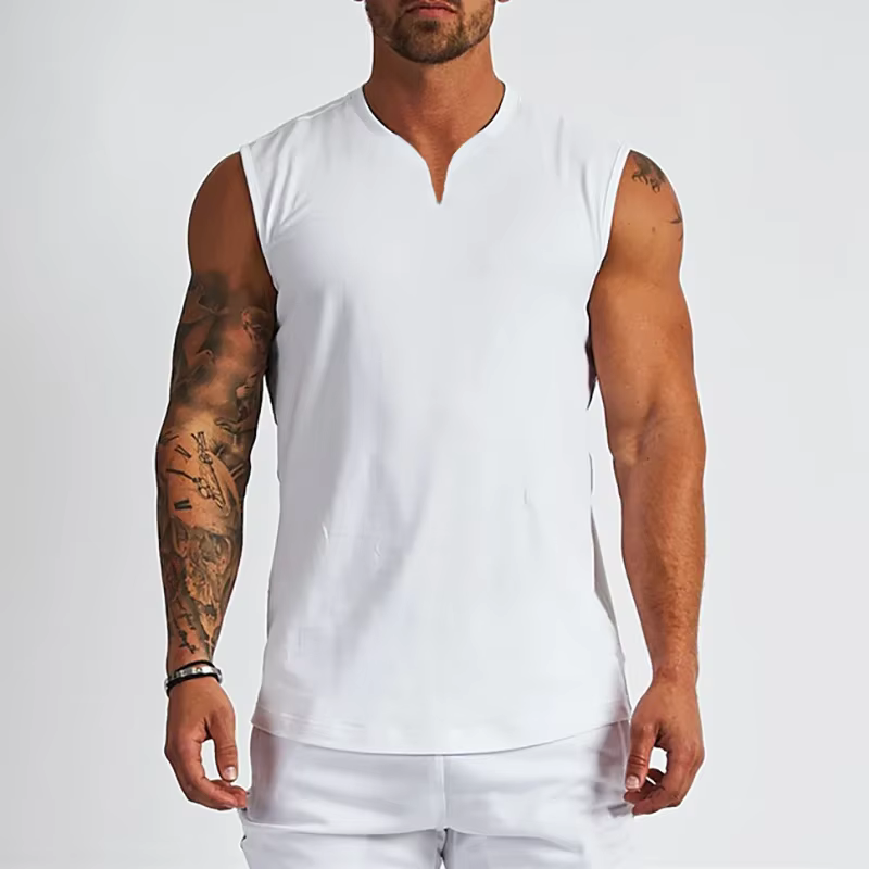 Débardeur de Fitness en coton uni pour hommes
