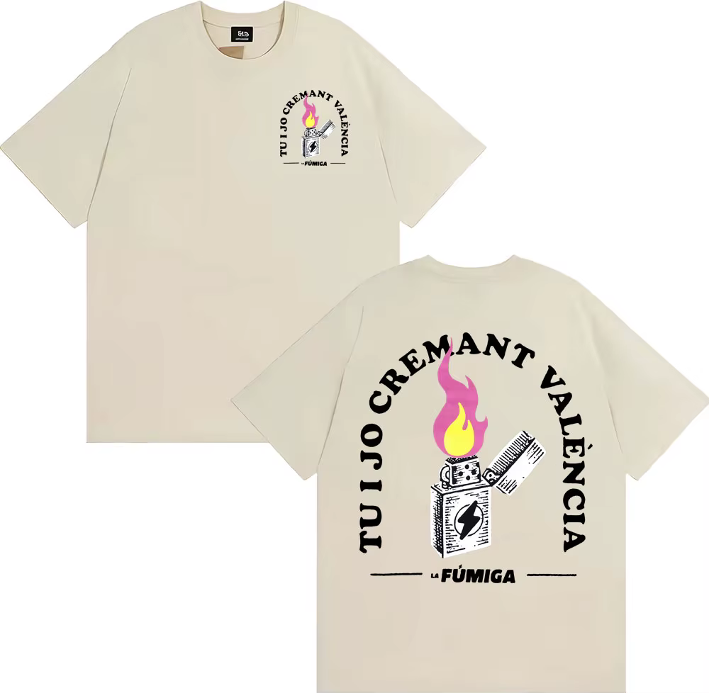 La Fumiga Tu I Jo crémant València Merch T-shirt vêtements pour hommes gothique haute rue
