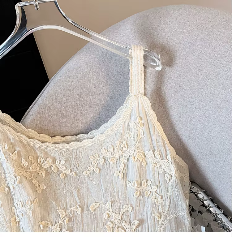 Débardeur en coton et lin pour femmes