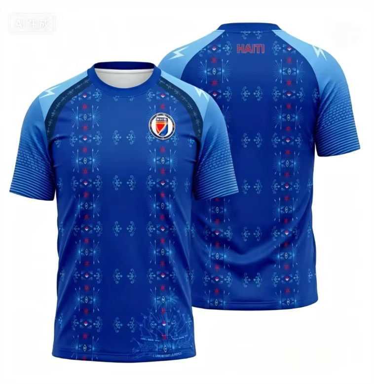 T-shirt de sport pour homme inspiré du football haïtien