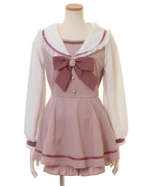 Rojita – robe japonaise à manches longues et col marin pour femmes