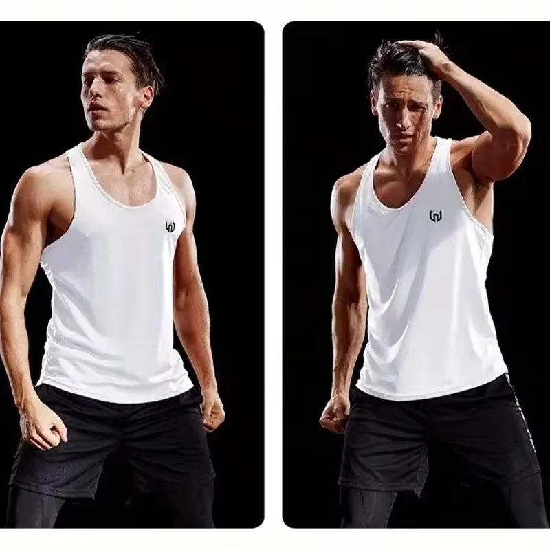 Nouveaux hommes adultes femmes en cours d'exécution chemises en plein air serré débardeur de gymnastique Fitness sans manches T-shirts Sport exercice basket-ball gilet vêtements