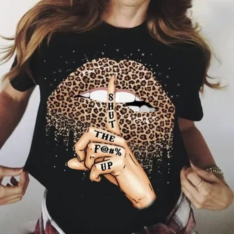 T-shirt manches courtes col rond femme