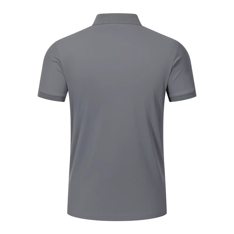 Polo décontracté léger à col zippé pour homme