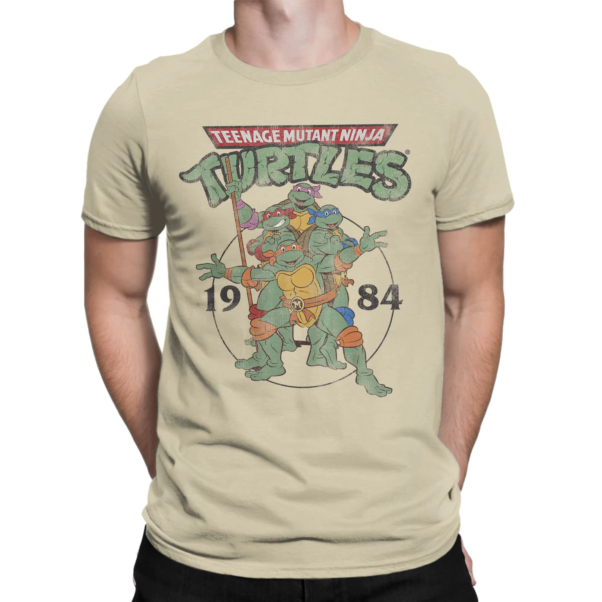 T-shirt classique Ninja Turtles Circle 1984 pour hommes