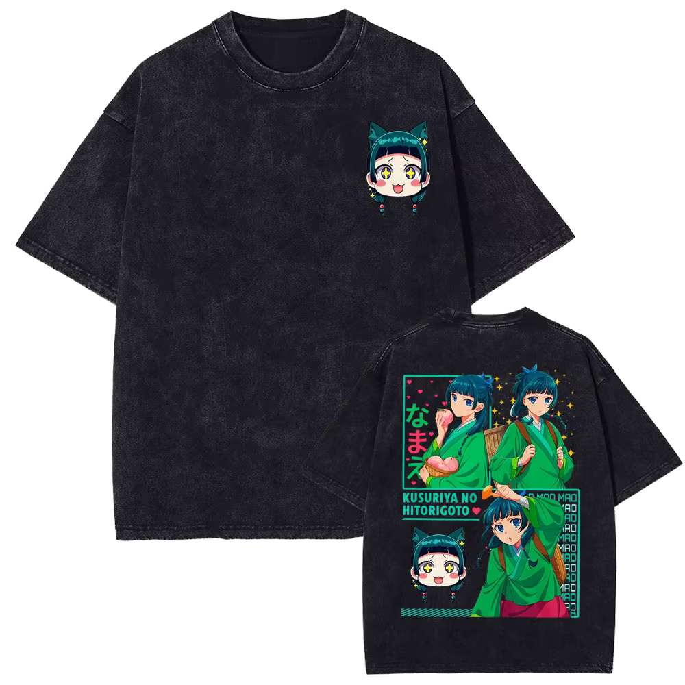 Mao Mao's Apothecary Diaries Anime lavé T-shirts remèdes médecine dessin