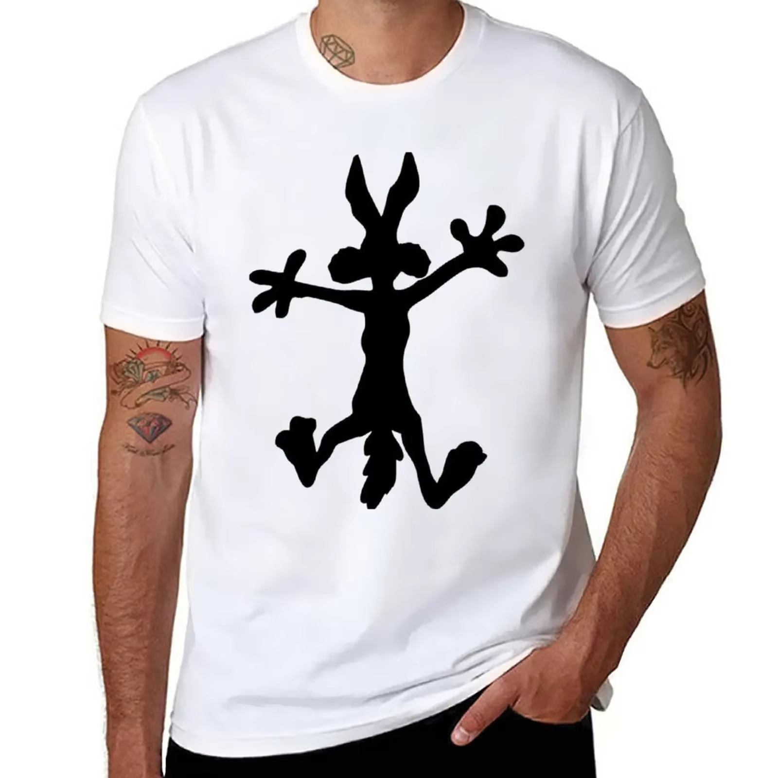 T-shirt sublime avec trou de coyote pour hommes