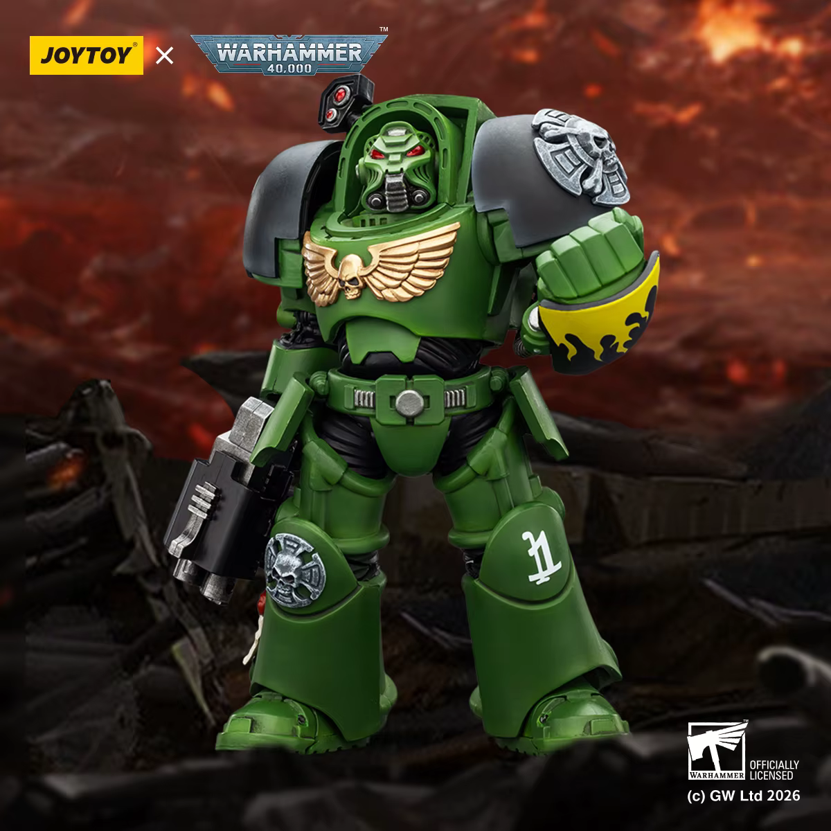 Figurine de collection JOYTOY Warhammer 40K Salamanders Terminator 1/18
