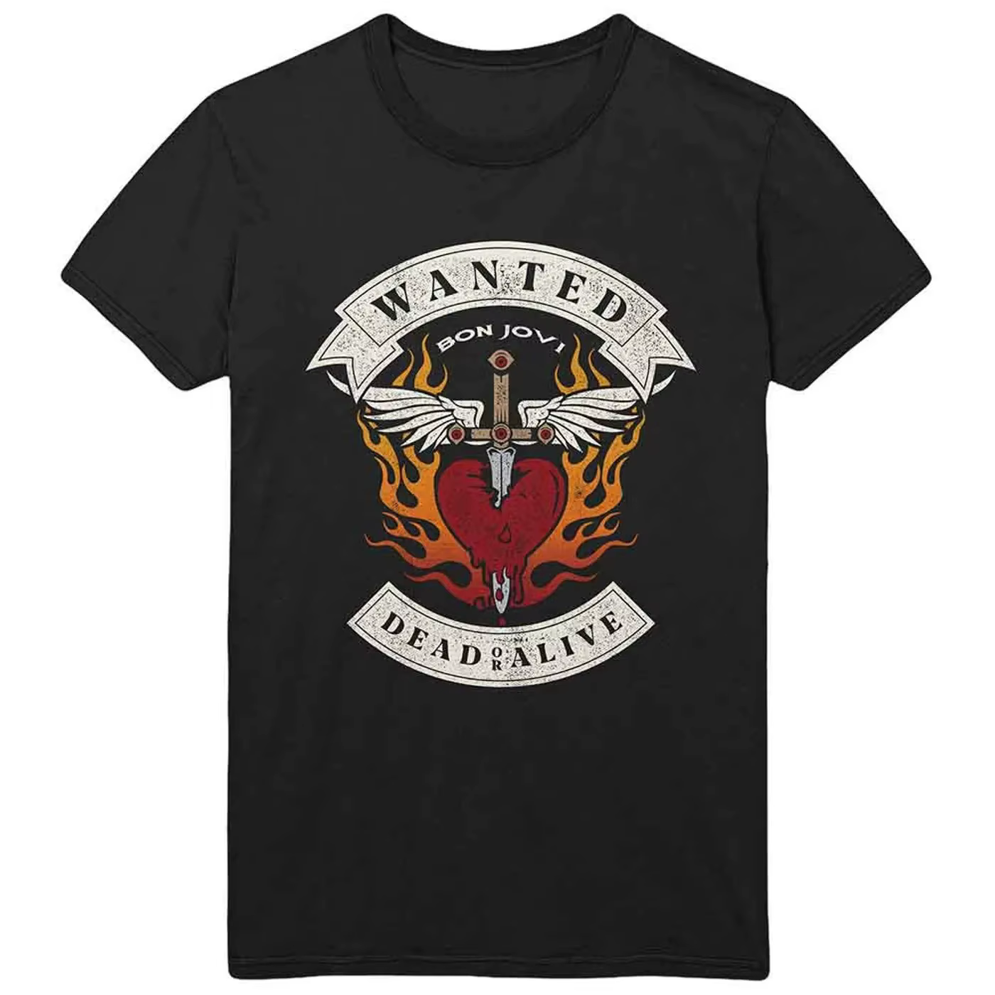 Bon Jovi T-Shirt recherché mort ou vivant Bon