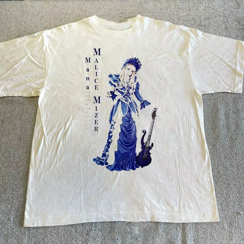 T-shirt pleine taille pour groupe et guitare MALICE MIZER