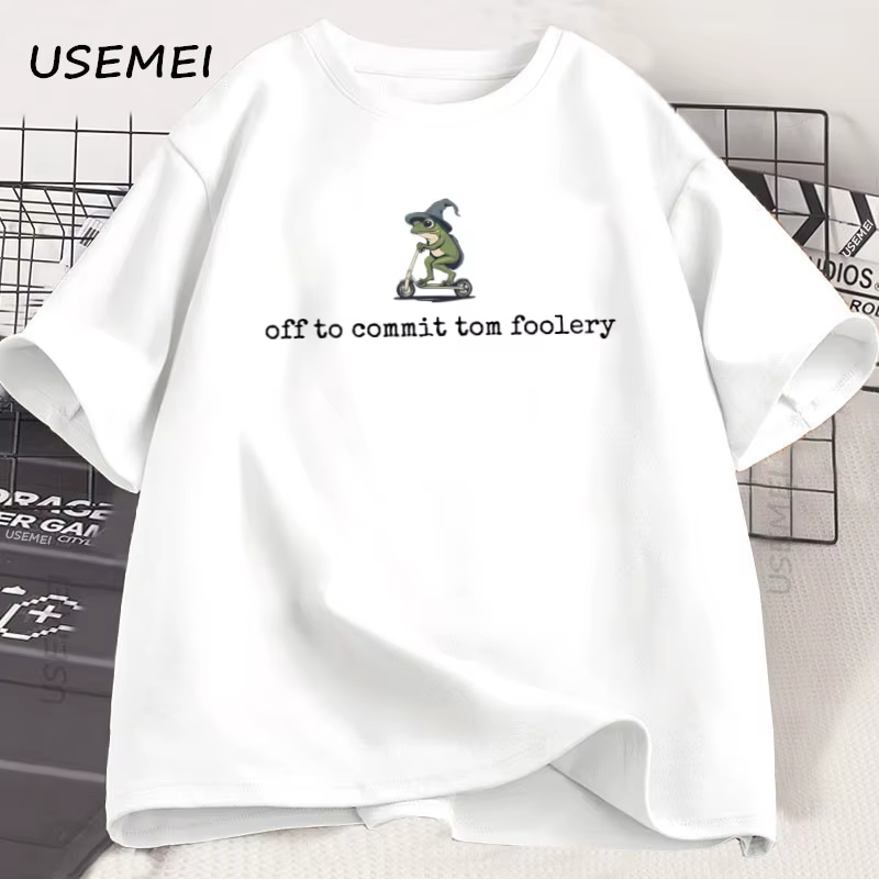 Off To Commit Tom Foolery Frog T-Shirt drôle Weirdcore Meme