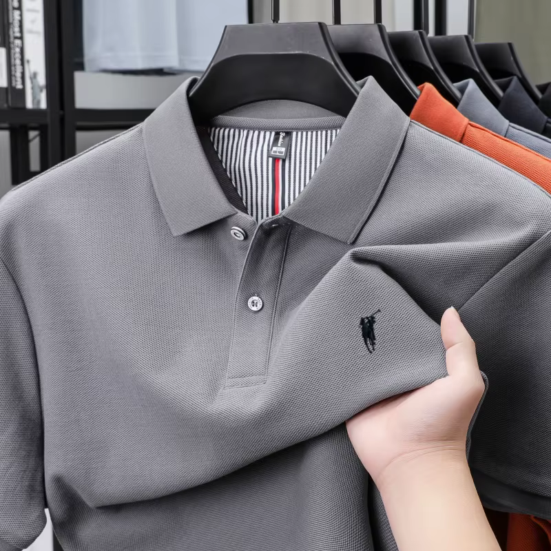 Polo à manches courtes 100% coton haut de gamme marque de luxe mode Paul poney broderie Golf hommes tops Business Casual t - shirt