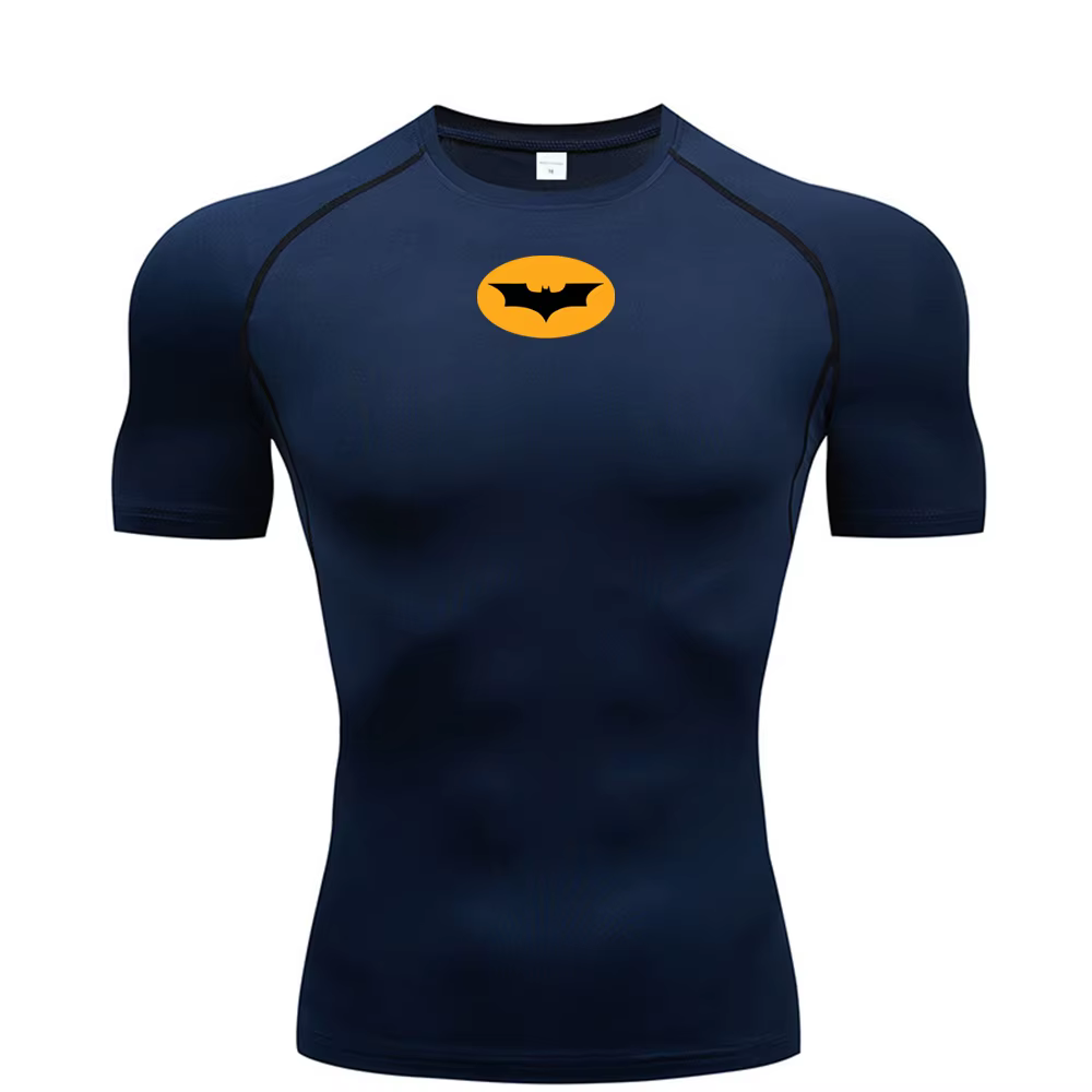 T-shirts de compression à motif chauve-souris pour hommes
