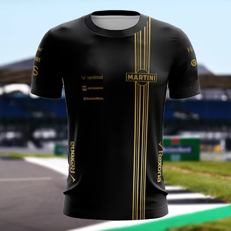 T-shirt décontracté respirant à manches courtes pour pilotes de course et passionnés de sports extrêmes