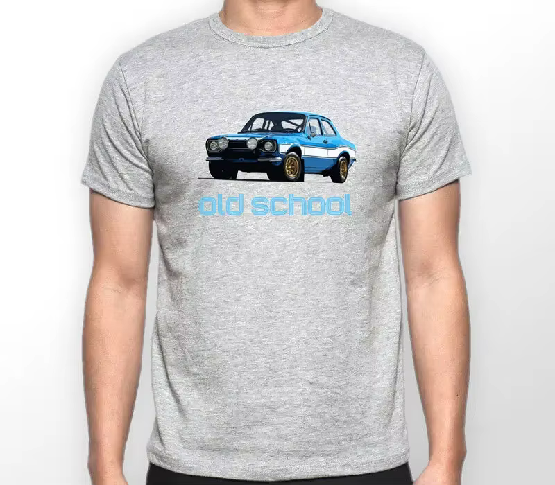 T-shirt Homme Coton Été Unique Streetwear Marque Classique Rétro Vintage WRC Voiture Rare Mk1 Mk2 Rs Mexico