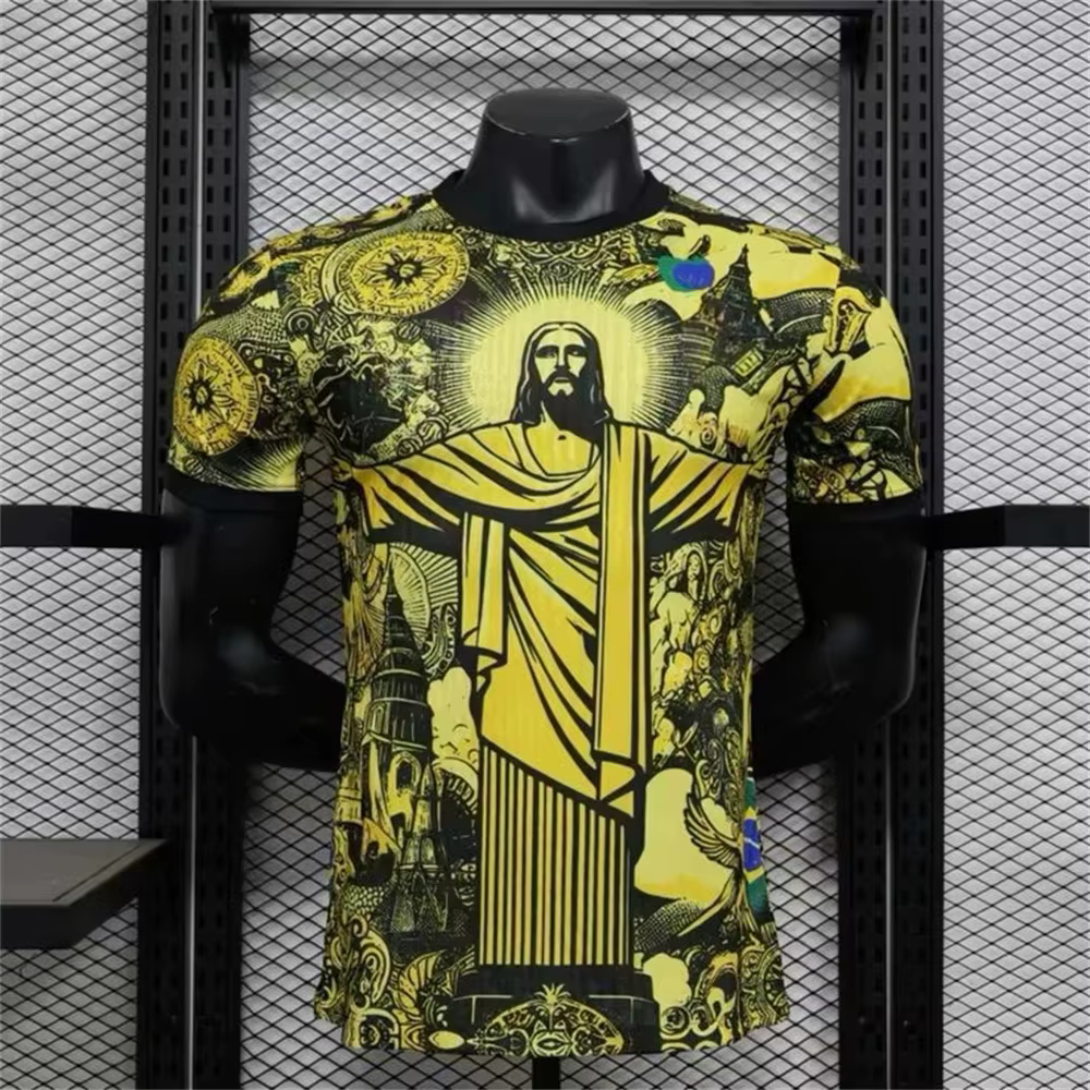 Maillot de football noir et gris édition spéciale Brésil