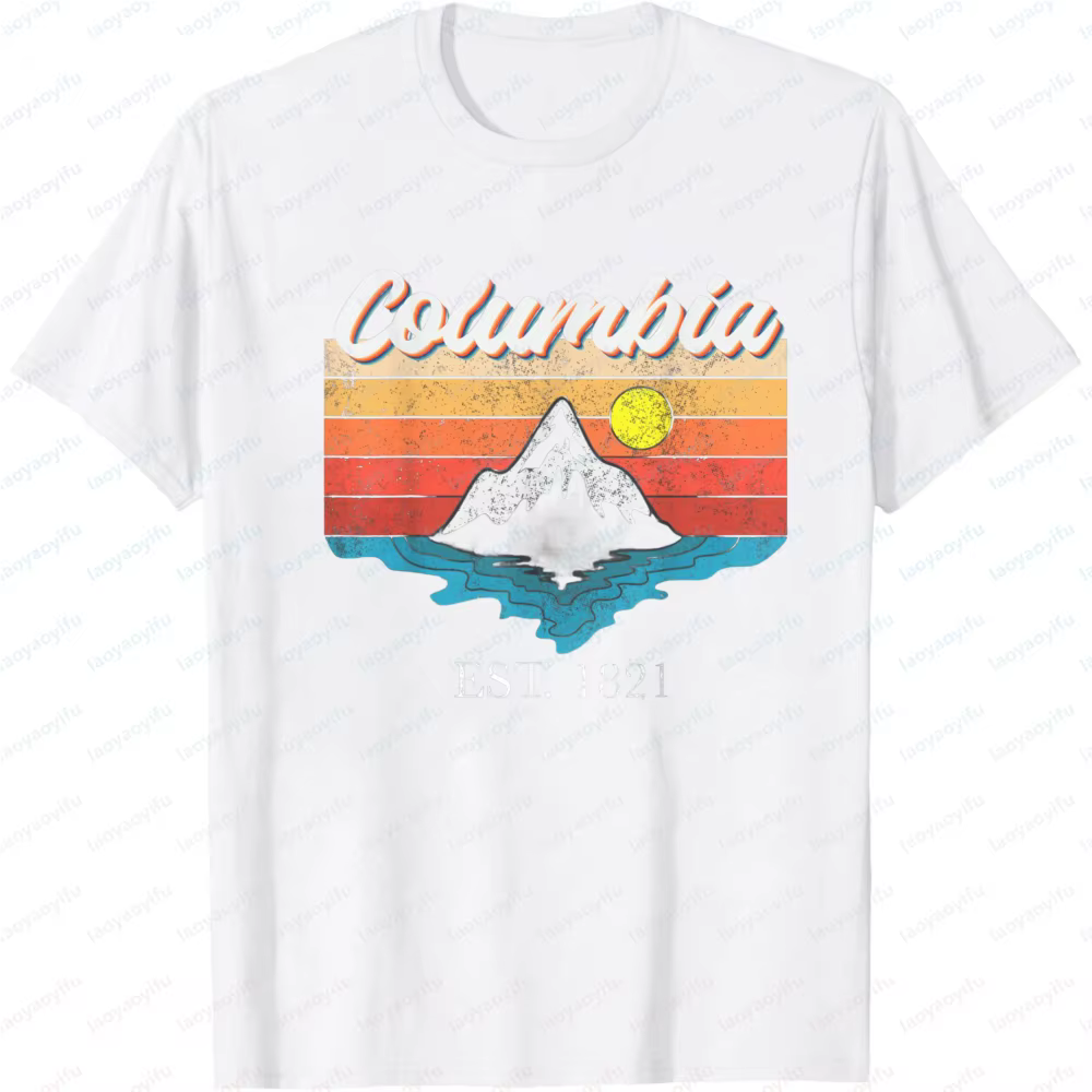 Columbia Mountain Sunset T-shirt en coton à manches courtes pour hommes