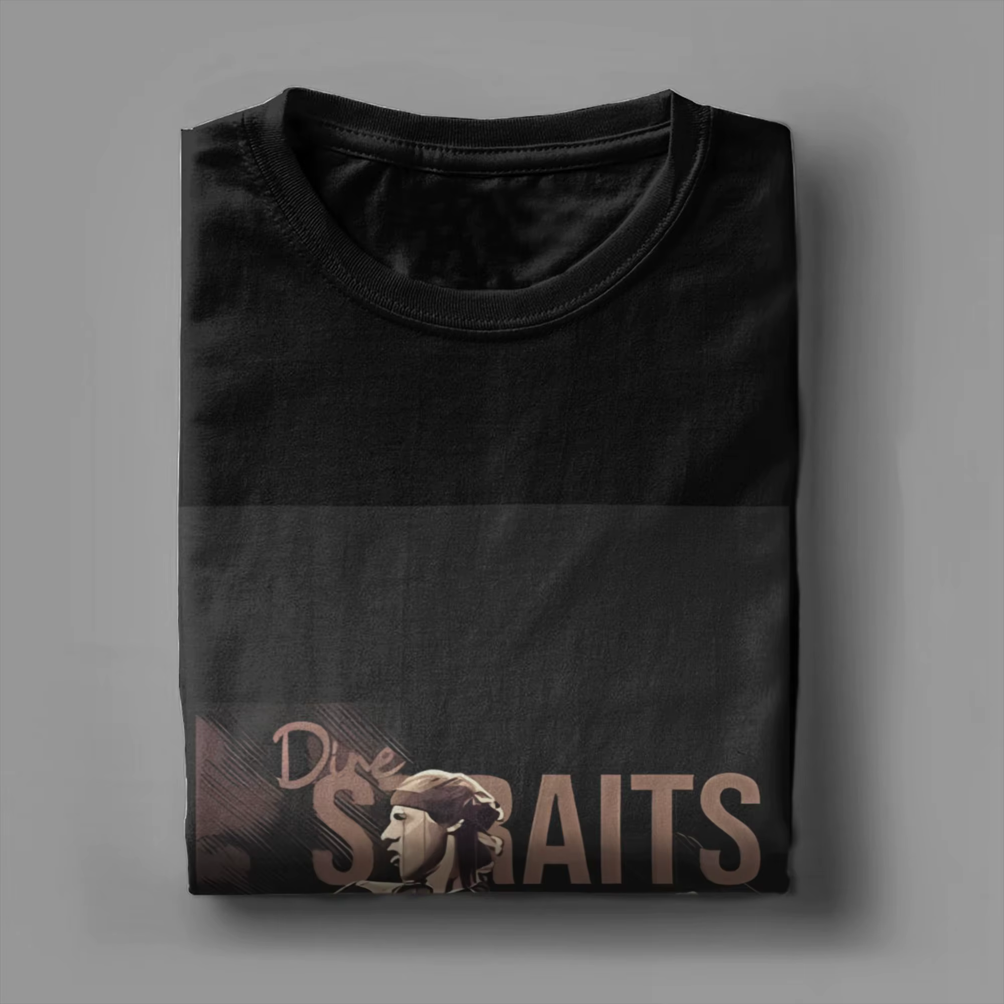 T-shirt graphique 100% coton Dire Straits7, hauts pour hommes