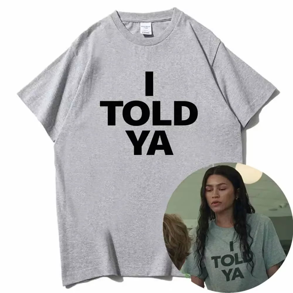 I TOLD YA Challengers 2024 T-Shirts col rond manches courtes chemises Fans cadeau
